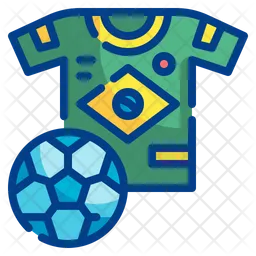 Camiseta de fútbol de brasil  Icono