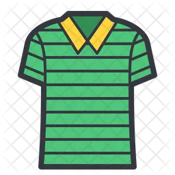 Camiseta listrada verde  Ícone