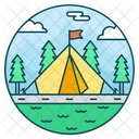 Camp Campsite Landscape Icon