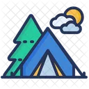 Tent Camping Tourism Icon