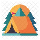 Camp Hiking Camping Icon