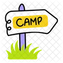Camp Board Camp Direction Indication Sign 아이콘