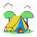 Camp Campsite Temporary Residence Icon
