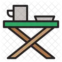 Camp Table Table Bottle Icon