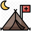 Campamento medico  Icono