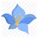 Campana Azul Flor Flores Icono