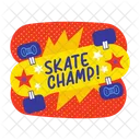 Campeao De Skate Patinagem Skate Ícone