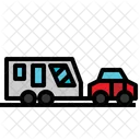 Camper Caravan Car Transportation Icon