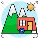 Camper Van Caravan Vehicle Icon