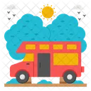 Camper Van Caravan Vehicle Icon