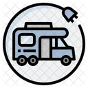 Camper Van Ev Charging Motor Home Icon