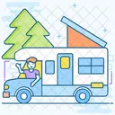 Vanity Van Transport Camper Van Icon