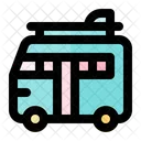 Camper Van Summer Beach Icon
