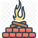 Campfire Burn Heat Icon