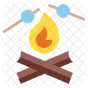 Campfire Camping Fireworks Icon