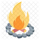 Campfire Firepit Burning Icon