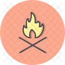 Bonfire Camping Adventure Icon