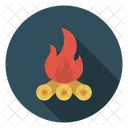 Campfire Wood Burn Icon