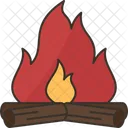 Campfire Bonfire Burn Icon