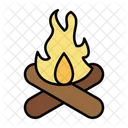 Bonfire Fire Camping Icon