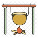 Campfire Cooking Fire Flame Icon