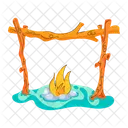Campfire Cooking Campfire Bonfire Icon