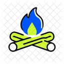 Campfire Summer Vacation Icon