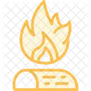 Campfire Duotone Line Icon Icon