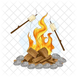 Campfire marshmallow  Icon