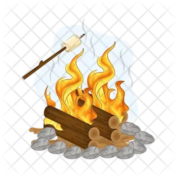 Campfire marshmallow  Icon