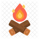 Campfire Night Trekking Icon