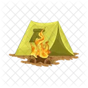 Camping Camping Bonfire Camping Out Icon