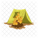 Camping Bonfire Camping Out Vacation Icon