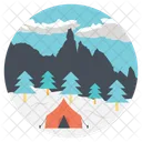 Camping Outdoors Forest Icon