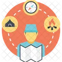 Planning Trip Camping Icon