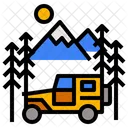Camper Outline Transport Icon