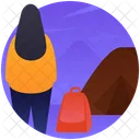 Camping Hiking Person Camping Icon