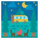 Camping Tent Travel Icon
