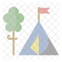 Camping Holiday Tent Icon