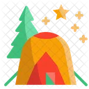 Camping Fire Tent Icon