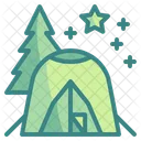 Camping Fire Tent Icon