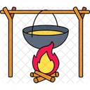 Camping Hot Pot Cooking Icon