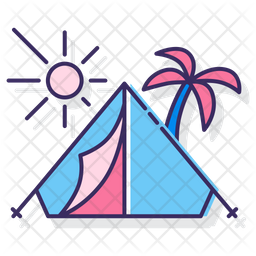 Camping Beach Icon Of Colored Outline Style Available In Svg Png Eps Ai Icon Fonts