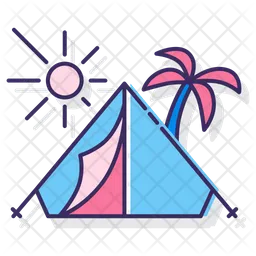 Camping Beach  Icon