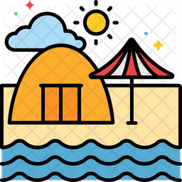 Camping Beach Icon Of Colored Outline Style Available In Svg Png Eps Ai Icon Fonts