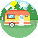 Camping Bus Bus Car Icon
