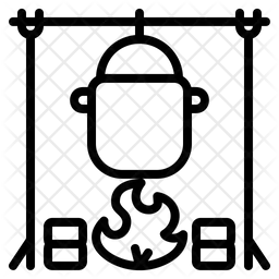 캠핑 요리  아이콘