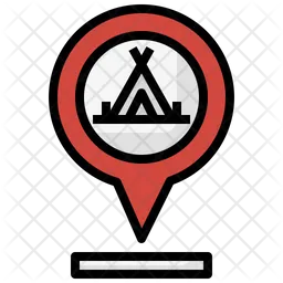 Camping Destination  Icon