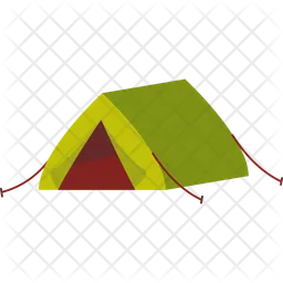 Camping Equipment Simple Tent  Icon