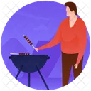 Camping Food Outdoor Cooking Barbeque Icon